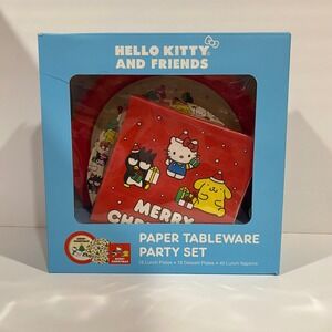 Hello Kitty And Friends Paper Tableware Party Set Christmas Plates Napkins